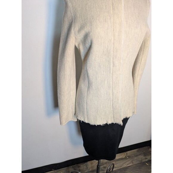 Capucine Puerari Cream Sweater Jacket Wool Blend, Size 2 - Picture 5 of 10